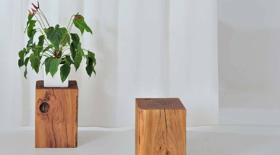 Hocker Klotz von vitamin design
