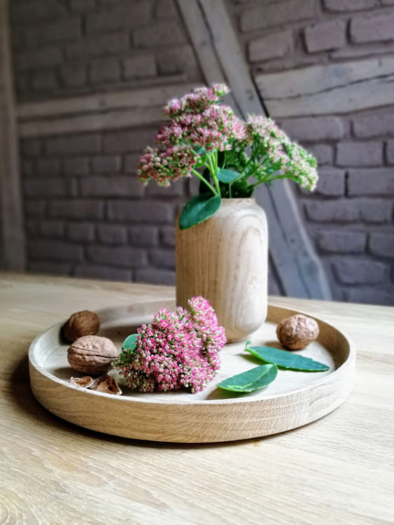 Luna applicata dekoratives Holztablett Eiche