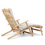 Deck Chair aus Teakholz mit Auflage BM5565 Teak Deck Chair extended von Carl Hansen and Son