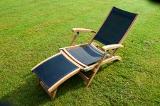 Traditional Teak KATE - komfortabler Teakholz Deckchair mit Nackenrolle