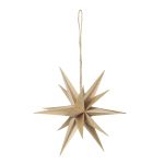Weihnachtsstern aus Holz VENUS von Broste Copenhagen in der Farbe Natural Weihnachtsstern Deko aus Holz Natural klein - VENUS von Broste Copenhagen