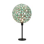 Design Nachttischlampe FLORAL von David Trubridge in Bambus natur / aqua Design Nachttischlampe aus Bambus in natur / aqua - FLORAL von David Trubridge