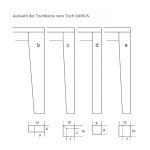 Esszimmertisch ausziehbar Auswahl Tischbein VARIUS von vitamin design