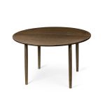 Runder Design Esstisch ARV im dänischen Design von Brdr. Krüger in Eiche geräuchert Design Esstisch rund in Eiche geräuchert für 4 Personen - ARV von Brdr. Krüger