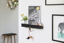 magnetisches Regal in Eiche schwarz - MAGNET SHELF von by Wirth