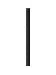 Schmale LED Pendelleuchte CHIMES TALL aus schwarz gebeiztem Eichenholz von UMAGE schmale LED Pendelleuchte aus Holz in Eiche schwarz - CHIMES TALL LAMP von UMAGE