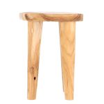 massiver Hocker und Beistelltisch aus Teakholz - ELEPHANT rund von Jan Kurtz