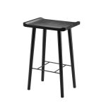 Thekenhocker aus Holz in Eiche schwarz Scala Bar Stool 64cm von Ekta Living