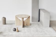 Geometrischer Beistelltisch TABLE im runden Design aus Holz von Kristina Dam Geometrischer Beistelltisch rundes Design aus Holz - TABLE von Kristina Dam