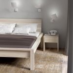Das helle Eschenscholz aus dem das Bett CARA von vitamin design gefertigt ist, wirkt besonders unaufdringlich Massivholz Bett in Esche, weiss geölt - CARA von vitamin design