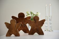 Weihnachtsdeko Engel - Engelfiguren aus Holz in Teak ANGEL von Jan Kurtz