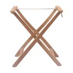Seitenansicht des klappbaren Gestells des Tabletttischs von Traditional Teak Traditional Teak SERVING TRAY WITH TRAY STAND Tabletttisch aus Teakholz klappbar