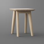 Der Holzhocker AETAS in Ahorn gekalkt besticht durch sein schlichtes und formschönes Design Hocker massives Holz in Ahorn gekalkt AETAS von vitamin design