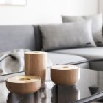 Kerzenhalter Teelichthalter aus Holz und Messing - OAK NORDIC von Andersen Furniture