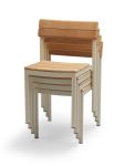 stapelbare Gartenstühle aus Alu und Holz - PELAGO CHAIR von Skagerak