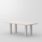 Esstisch massiv Holz in Asteiche weiß geölt DUCK von vitamin design 