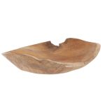 Die naturbelassene Optik der großen Holzschale in Teak unterstreicht die Natürlichkeit des Produktes Jan Kurtz RAFFLE - Holzschale für Obst aus Teak
