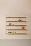 Schneid Onda Shelf Big Double - Haengeregal aus Holz und Metall in Chrom
