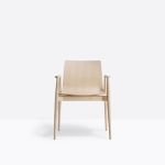 Armlehnstuhl für den Esstisch - Stuhl MALMÖ in Esche weiß gebeizt