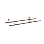Hängendes Schuhregal SHOE RACK in Eiche geräuchert mit einer Messing Wandhalterung von We Do Wood Schuhregal in Eiche geräuchert SHOE RACK von We Do Wood