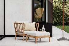 Outdoor Lounge Hocker Tradition Pouf von Skagerak Fritz Hansen