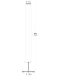 Technische Zeichnung der Stehleuchte COLUMNA von LeuchtNatur Stehleuchte Säule dimmbar als Skizze - COLUMNA von LeuchtNatur