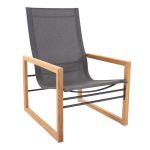 Komfortabler Outdoor Lounge Chair SOFIA von Traditional Teak mit dunkelgrauem (Slade) Bezug Lounge Chair für den Garten in Slade - Sofia Lounge Chair von Traditional Teak