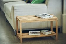 Holzbank und Beistelltisch BANKIER von Jan Kurtz