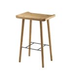 Thekenhocker aus Holz in Eiche geölt Scala Bar Stool 64cm von Ekta Living