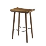 Thekenhocker aus Holz in Eiche geräuchert Scala Bar Stool 64cm von Ekta Living