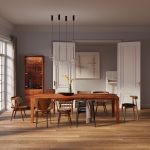 vitamin design VARIUS - Esszimmertisch ausziehbar in amerikanischer Nussbaum