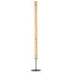 Dimmbare Stehlampe GRACIA von LeuchtNatur aus Zirbenholzfurnier mit Lampenfuß aus pulverbeschichtetem Schwarzstahl Stehlampe in Säulenform aus Holzfurnier in Zirbe GRACIA 186 cm von LeuchtNatur