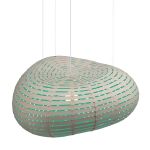 Kleine Design Hängeleuchte CLOUD aus Bambus von David Trubridge in der Farbe Aqua kleine Design Hängeleuchte aus Bambus Aqua - CLOUD David Trubridge