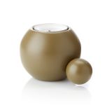 Der Teelichthalter ROUND N ROUND von applicata in olivgrün lackiert Runder Teelichthalter aus Holz in olivgrün - ROUND N ROUND von applicata