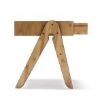 Seitenansicht des GEOS TABLE von We Do Wood in Bambus/schwarz Kinderschreibtisch Eichenholz in Bambus/schwarz GEOS TABLE von We Do Wood