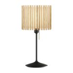 Tischleuchte KOMOREBI CIRCLE MEDIUM von UMAGE in Eiche geölt mit schwarzem Lampenständer Lampenschirm für Tischleuchte - KOMOREBI in Circle Medium von UMAGE