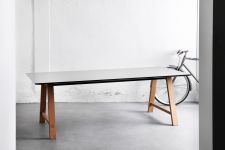 Design Esstisch aus Holz in Walnuss Graugrün - T1 von Andersen Furniture