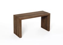 Geölte Sitzbank BANK ohne Lehne von Raumgestalt aus geräucherter Eiche und mit einer Länge von 80 cm Raumgestalt - BANK Sitzbank ohne Lehne 80 cm dunkel