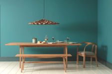 Große Pendelleuchte ARAME PENDANT aus Holzfurnier mit geometrischen Formen von Tom Raffield Große Pendelleuchte flach aus Holzfurnier mit geometrischen Formen - ARAME PENDANT von Tom Raffield