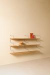 Schneid Onda Shelf Small Double - Haengeregal aus Holz und Metall in Chrom