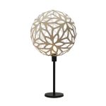 Design Nachttischlampe FLORAL von David Trubridge in Bambus natur / weiß Design Nachttischlampe aus Bambus in natur / weiß - FLORAL von David Trubridge