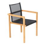 NOAH von Traditional Teak Stapelstuhl Garten in Batyline schwarz