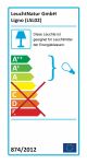 Energie-Effizienz-Etikett für die Stehlampe LINGO von LeuchtNatur Energie-Effizienz-Etikett Stehlampe LINGO LeuchtNatur