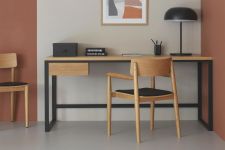 Schreibtisch aus Holz und Metall im Industriedesign - KAI von take me HOME