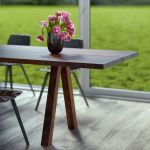 vitamin design PAPILIO BASIC - Echtholz Esstisch in amerikanischer Astnussbaum, geölt