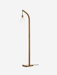 WHEAL FLOOR LIGHT von Tom Raffield - Elegante Stehlampe mit Glühbirne aus Holz und Messing