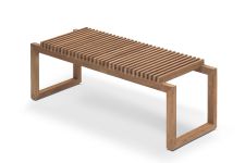 Gartenbank aus Teakholz 120cm CUTTER BENCH von Skagerak