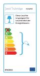Energie-Effizienz-Label Nachttischlampe KOURA von David Trubridge