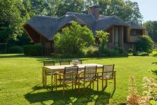 Gartensitzgruppe mit Gartentisch aus Teak und Edelstahl - NOAH von Traditional Teak