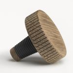 Stilvoller Flaschenverschluss BOOZE PLUG (Lines) von The Oak Men aus geräuchertem Eichenholz Flaschenverschluss aus Holz - BOOZE PLUG LINES von The Oak Men